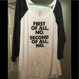 Torrid baseball shirt
